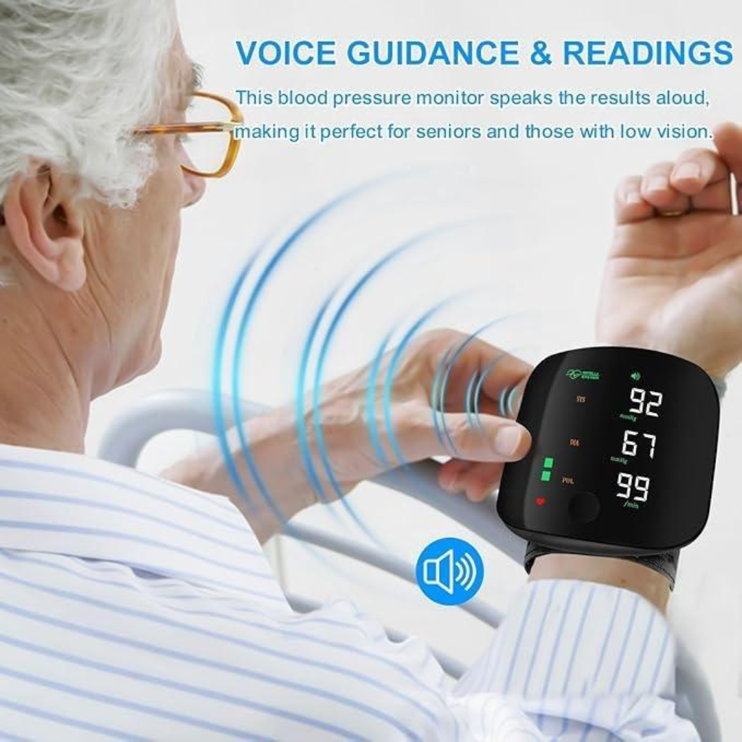 Wrist Blood Pressure Monitor Led Display & Touch Screen